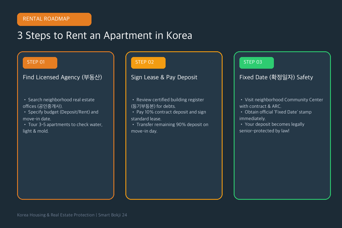 3 steps to rent apartment in Korea for foreigners